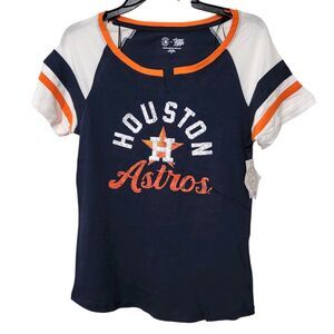 Houston Astros T-shirt For Women Size XL Navy Blue Lightweight